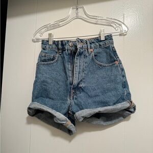 Zara high waist denim shorts